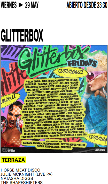 Cartel de GLITTERBOX