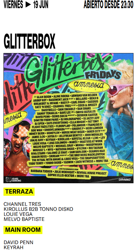 Cartel de GLITTERBOX