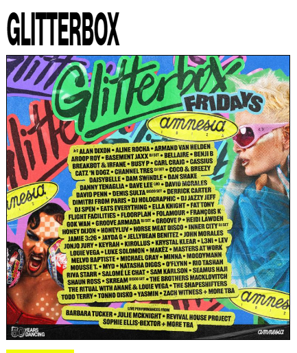 Cartel de GLITTERBOX