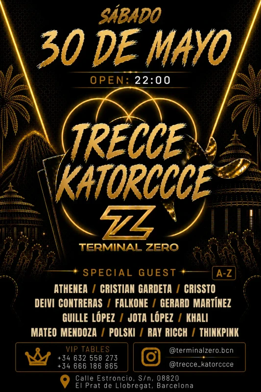 Cartel de OPENING TRECCE KATORCCCE