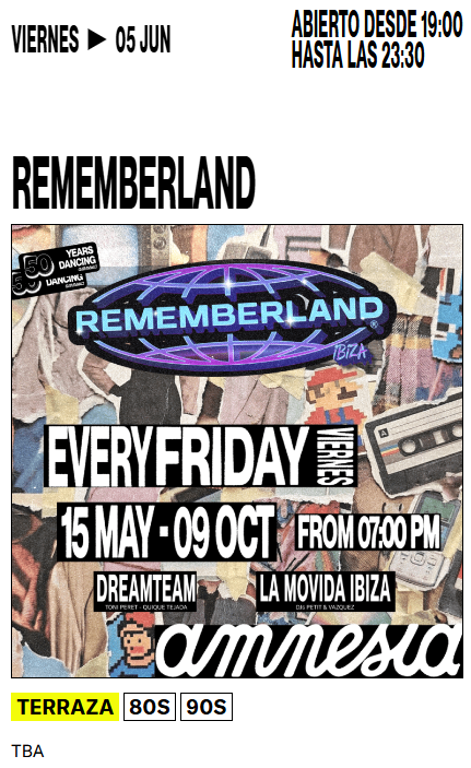 Cartel de REMEMBERLAND