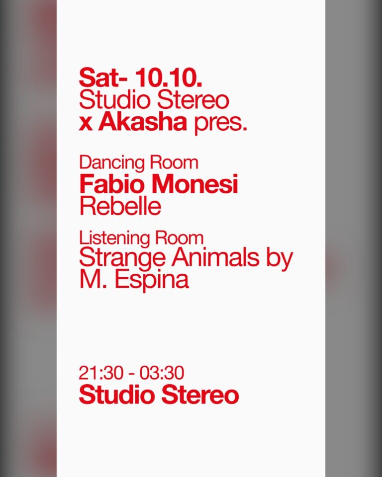 Studio Stereo x Akasha pres. Fabio Monesi