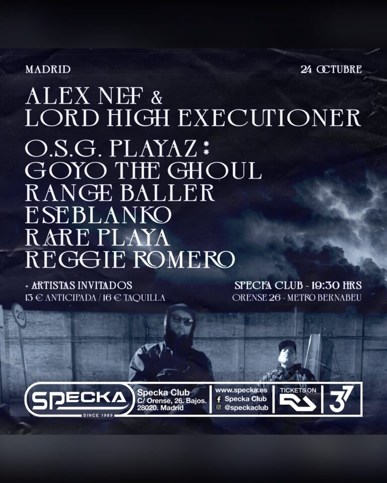 Alex Nef + Lord High Executioner + OSG Tunes & Tapes in concert