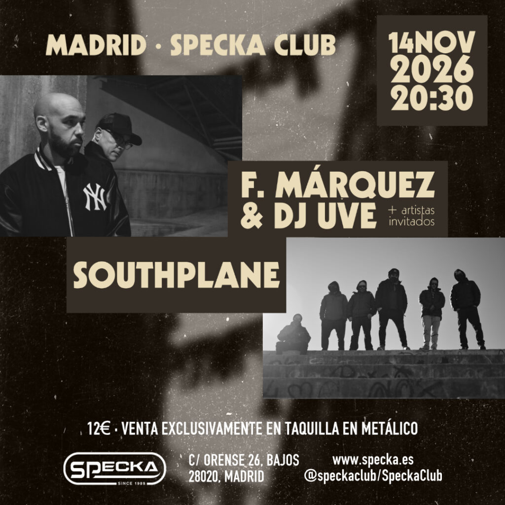 Cartel de DJ UVE + F. MÁRQUEZ PRESENTANDO ROPA VIEJA & SOUTHPLANE