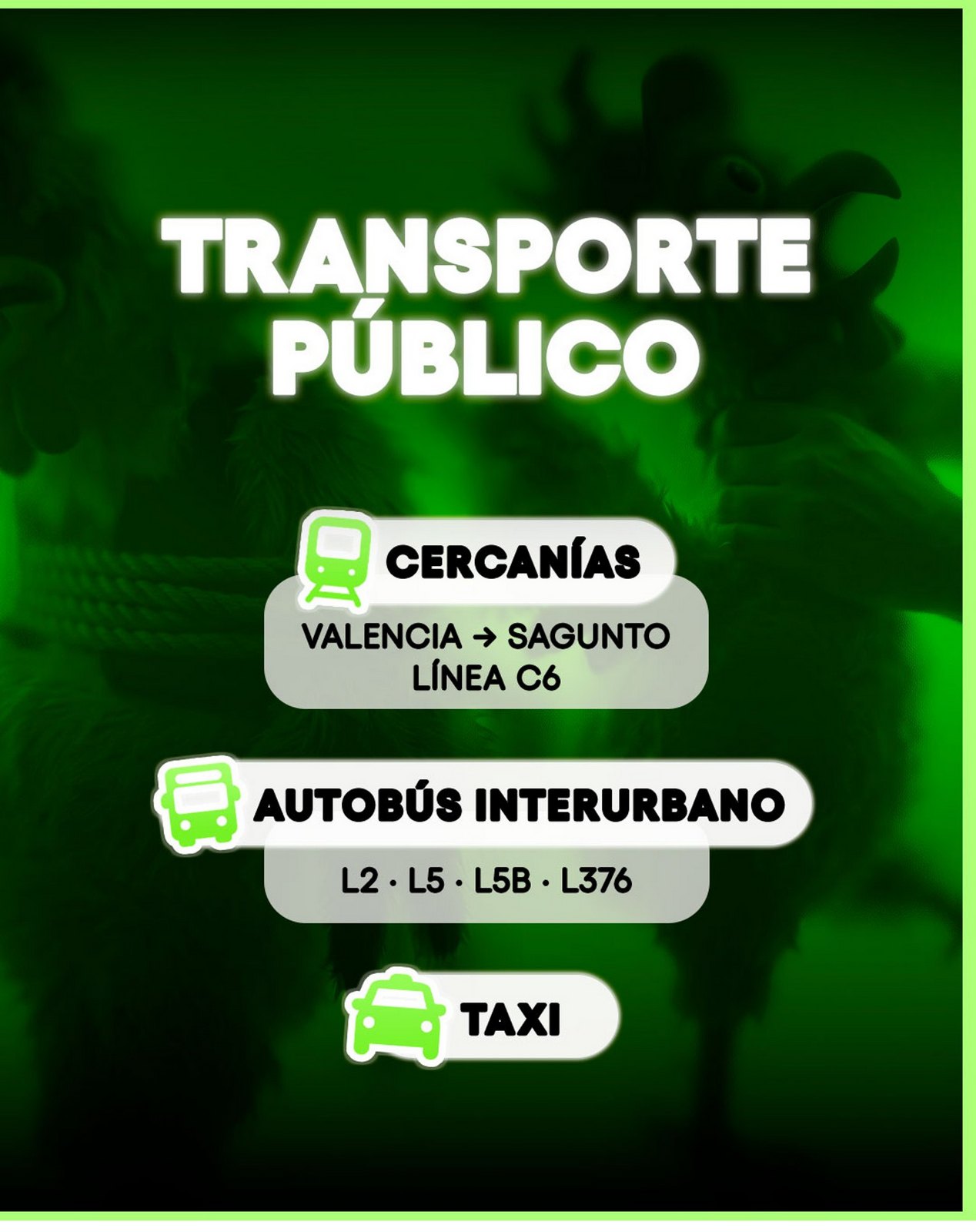 Transporte público para llegar a elrow Horroween en Sagunto