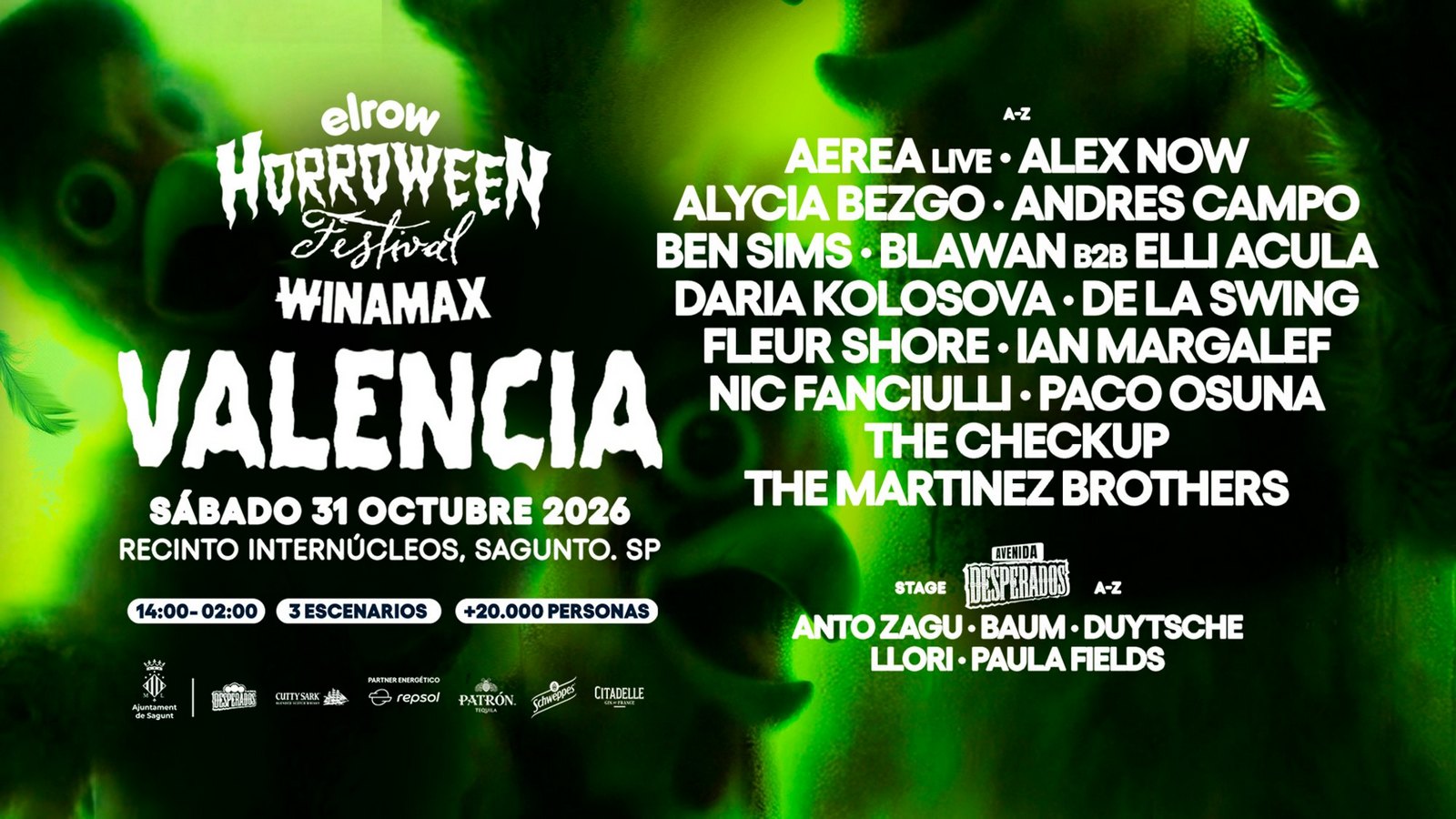 Cartel - Cartel de elrow Horroween Festival Winamax Valencia, 31 de octubre de 2026
