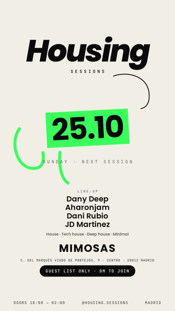 Cartel de HOUSING SESSIONS