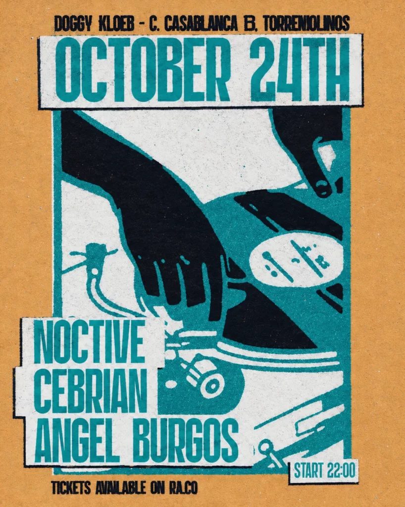 Cartel de NOCTIVE + CEBRIAN + ANGEL BURGOS