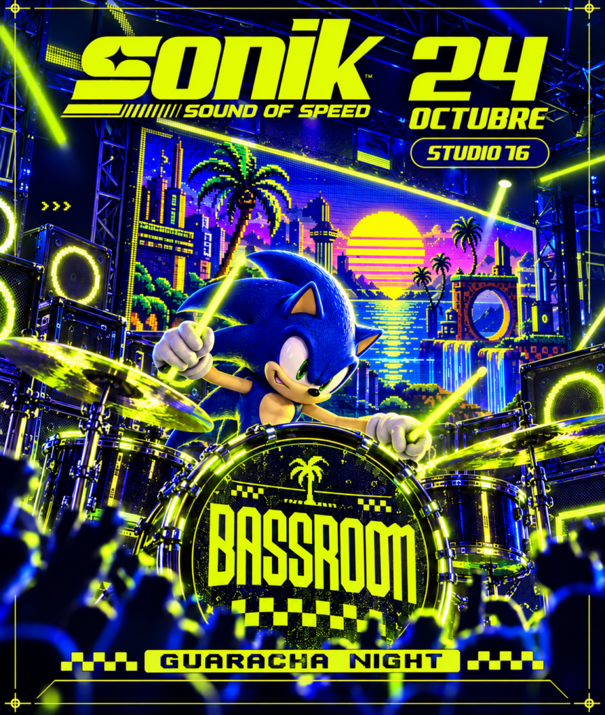 Cartel de SONIK X BASSROOM